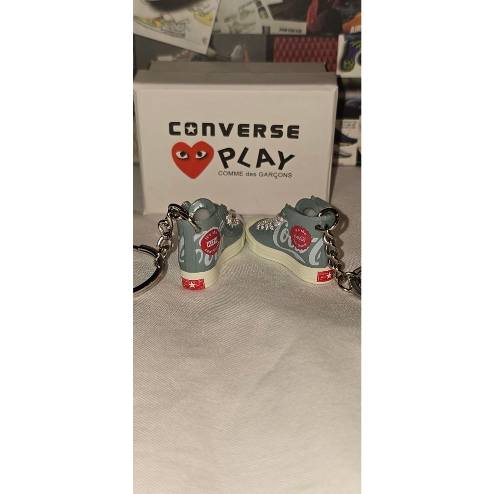 Unisex Gray and White Keychain Set with Boc and Bag One Size - Picture 7 of 7